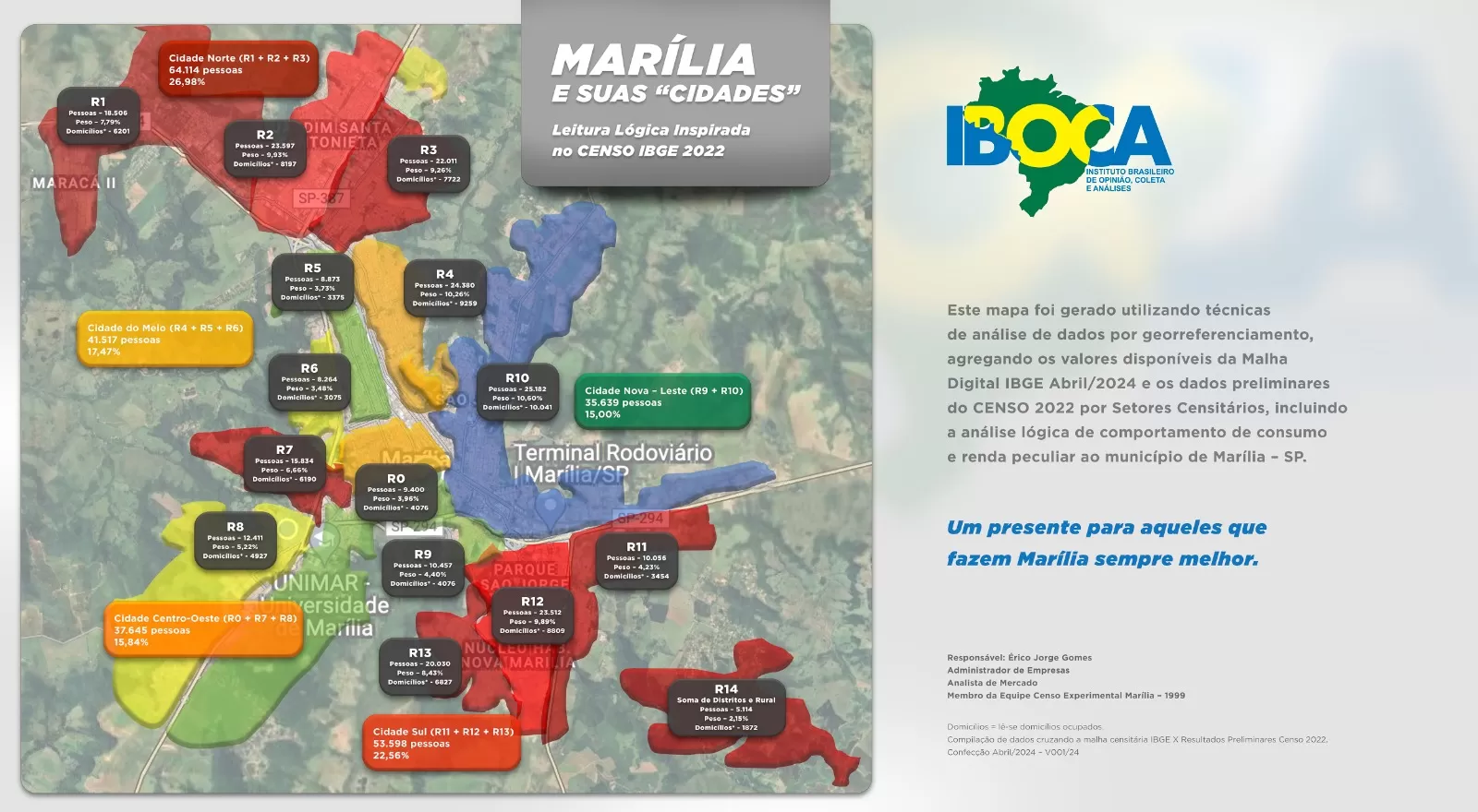 IBOCA lança o mapa “Marília e suas Cidades”.